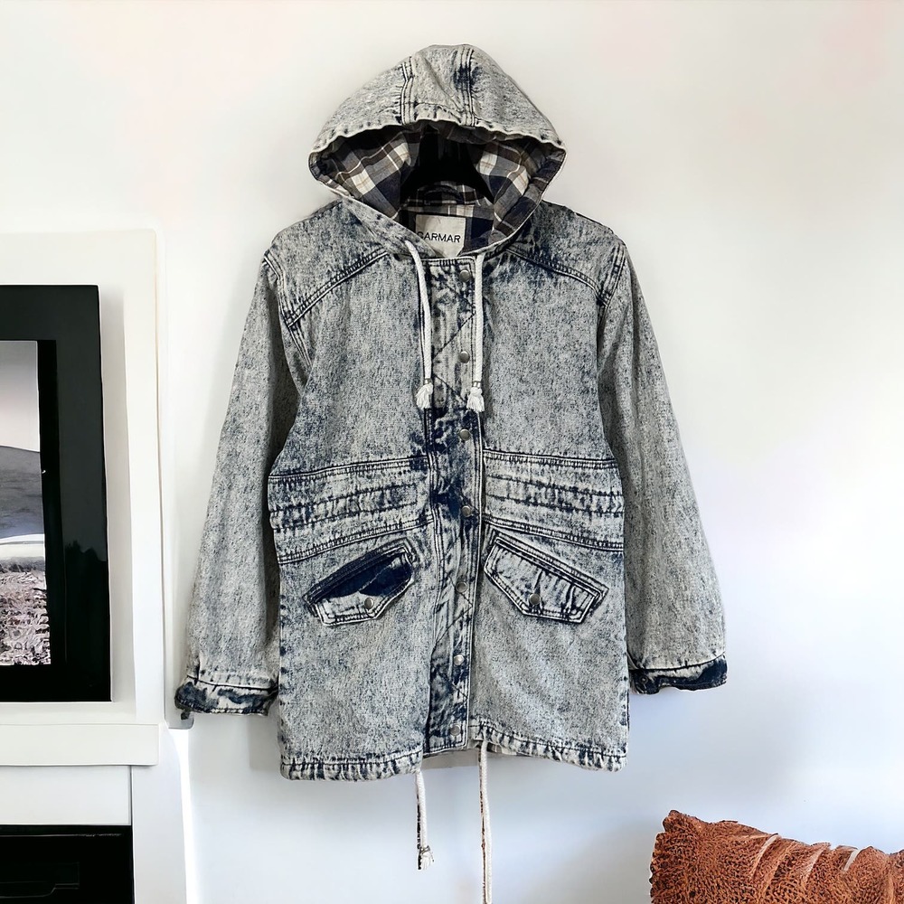 Carmar Acidwash Denim Parka Jacket - Size: S